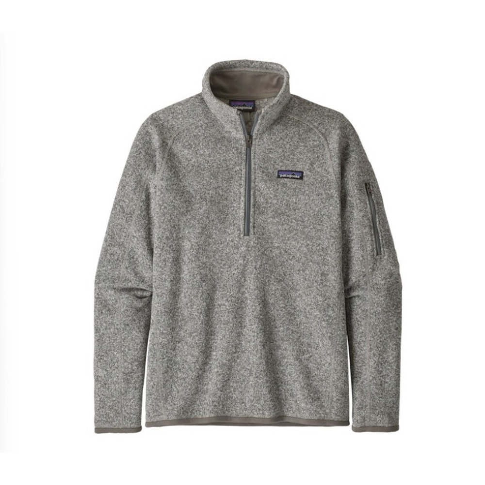 Patagonia Better Sweater Quarter Zip Pullover Fleece Birch White Nickel Medium